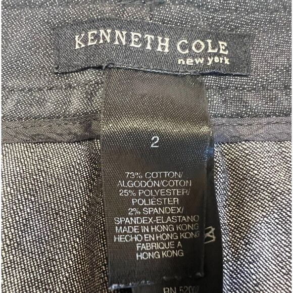 Kenneth Cole Gray Flare Jeans Size 2 Pintuck Y2K Style Discontinued $98 MSRP - Picture 3 of 11